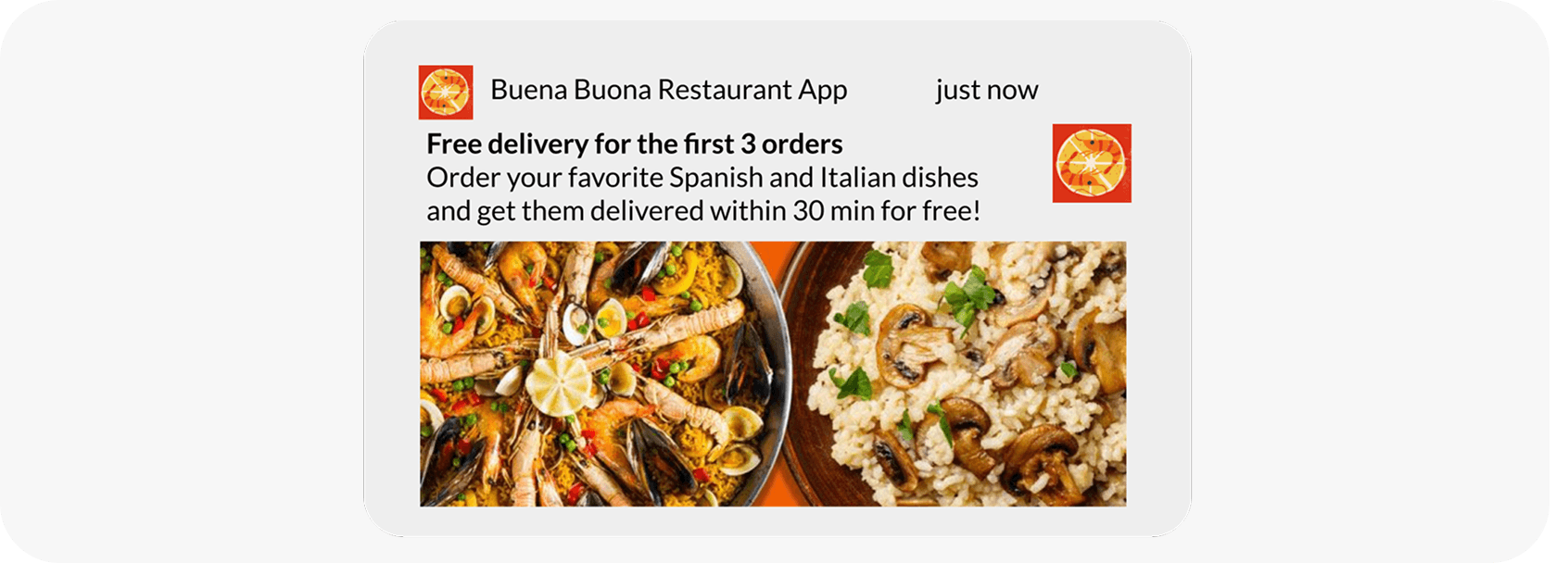 Welcome automated push notification